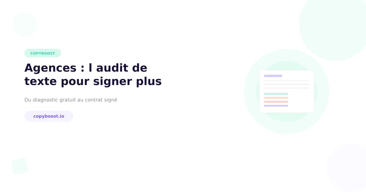 Agences : comment utiliser l'audit de texte automatique pour signer plus de clients
