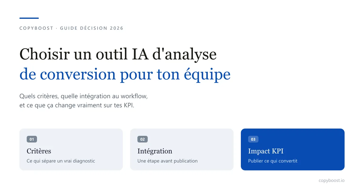 Outil IA d'analyse de conversion texte : lequel choisir pour ton équipe marketing en 2026